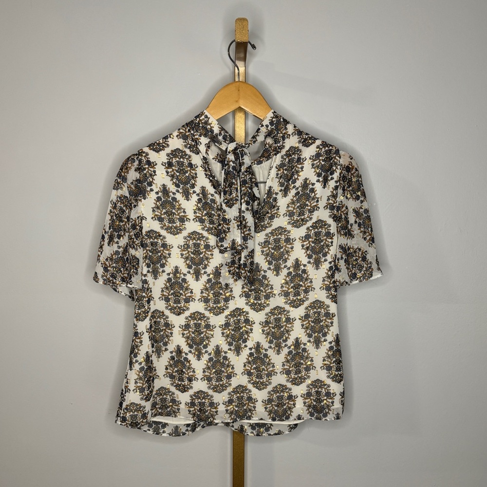 Flowy Patterned Blouse - image 2